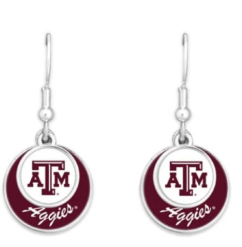 55427 Texas A&M Aggies Stacked Disk Earrings Cover