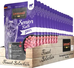 Leonardo Nassfutter Senior Kalb pur 16x85g Premium Katzenfutter - Bild 1 von 3