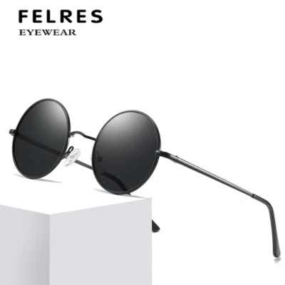 Gafas de sol clásicas polarizadas de metal para hombres mujeres redondas retro para exteriores Lo último Foto 1 de 4