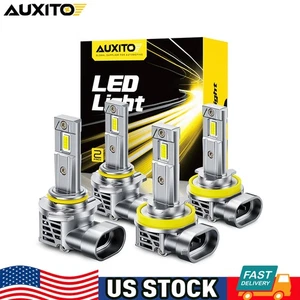 AUXITO 9005 H11 H8 LED Headlight Bulb Conversion Kit High Low Beam 6500K White - Picture 1 of 10
