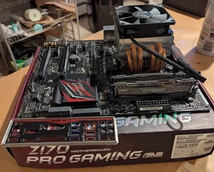 Asus Z170 Pro Gaming Motherboard, Intel Core i5-6600K, 16GB DDR4-2400 RAM - Zdjęcie 1 z 8