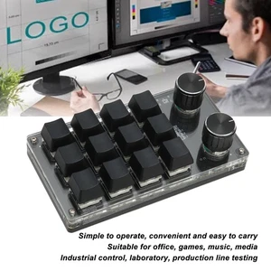 Mini Keypad 1 Handed Mechanical Keyboard Wired USB Programmable Macro 12 Key 2 - Picture 1 of 22