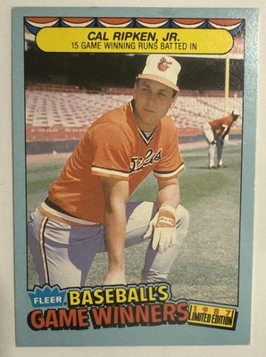 1987 Fleer Limited Edition Baseball's Game Winners - Cal Ripken #37 - Image 1 of 4