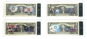 Set of 4 Donald Trump Bradford Exchange $2.00 Bills - Picture 1 of 6