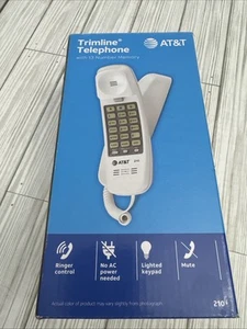 AT&T TL-210WH Trimline schnurgebundenes Telefon - weiß - Bild 1 von 2