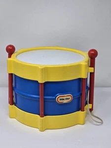Vintage Little Tikes-Drum-2 Drum Sticks-Yellow, Red & Blue - Picture 1 of 4