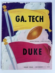 1951 Duke vs Georgia Tech College Football Game Program 11/3/51 - Picture 1 of 6