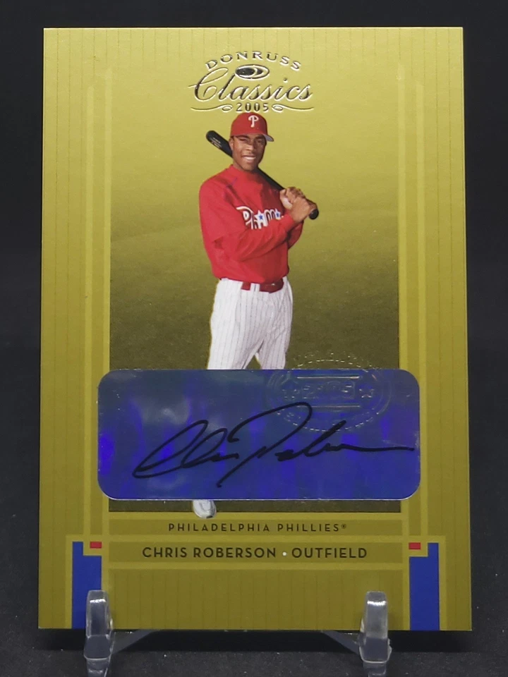 2005 Donruss Classics Chris Roberson Rookie RC Autograph /1200 #218 Phillies - Image 1 of 2