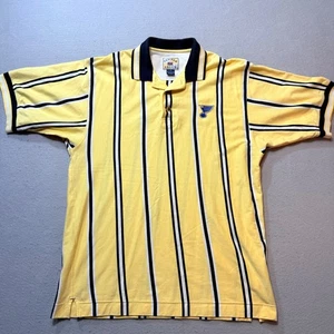 Vintage Cutter & Buck St Louis blau gestreiftes Poloshirt NHL Hockey Herren Large - Bild 1 von 8