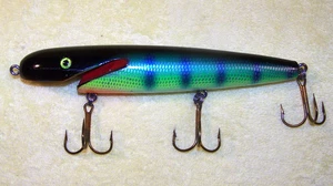 LEO LURES: 8" Musky Jerk Bait Lure, Fluorescent Bluegill Color, Top Shape - Bild 1 von 5