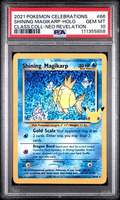 Pokemon Celebrations Shining Magikarp 66 Classic Collection GEM MT PSA 10 - Image 1 of 3