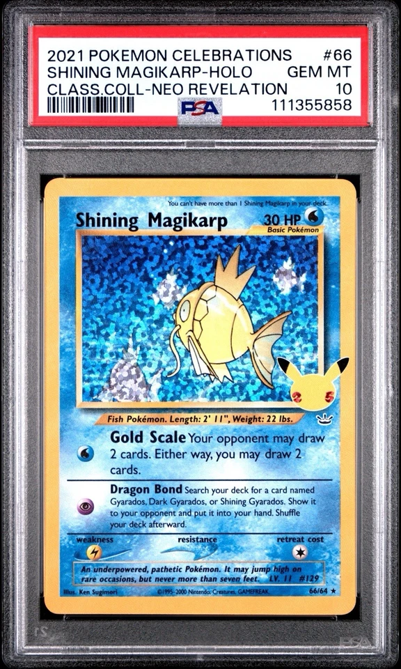 Pokemon Celebrations Shining Magikarp 66 Classic Collection GEM MT PSA 10 - Image 1 of 3