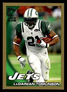 2010 Topps #170 LaDainian Tomlinson Gold SP #d /2010! JETS - Picture 1 of 2