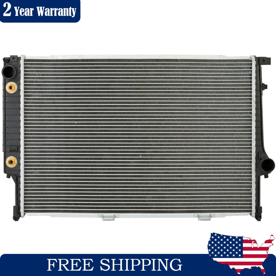 CU1842 Aluminum Radiator for BMW 750iL 1988-1993 850i 1991-1992 5.0L - Imagem 1 de 4