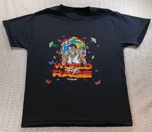 Lil Skies World Rage Tour schwarzes T-Shirt Größe Medium doppelseitige Grafik - Bild 1 von 16