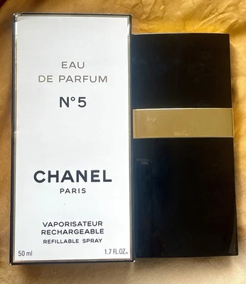 Винтажная туалетная вода 90-х CHANEL PARIS No 5 перезаряжаемая заправляемая 1,7 унции ПОЛНАЯ нравится НОВАЯ - Изображение 1 из 4