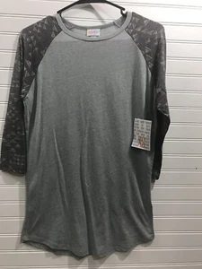 LulaRoe Randy Xs NWT. Gray, green, brown patterns on sleeves. Smoke Free Home. - Picture 1 of 1