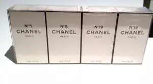 Vintage Chanel Parfum Vaporisateur Set No.19 7.5mlx2+No 5 7.5ml x2 Sealed - Picture 1 of 6