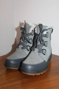 SOREL TIVOLI IV WOMENS SNOW BOOTS SUEDE WATERPROOF GRAY SIZE 6 US (37 EU) - Picture 1 of 11