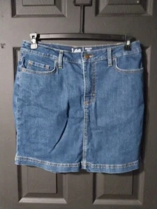 Lee Jean Skirt Skort Womens 12 Medium Denim Blue - Picture 1 of 4