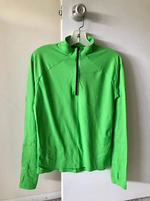 Jersey de ciclismo Sugoi media cremallera manga larga (agujero para el pulgar) suéter verde S/P Foto 1 de 2