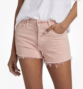 Pantalones Cortos Jeans Madre Superior The Tomcat Kick Fray Denim Rubor Cintura Alta 33 Plus - Imagen 1 de 16