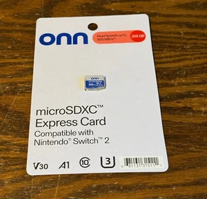 Onn 256GB microSD microSDXC Express Card - Compatible w/ Nintendo Switch 2 - New - Picture 1 of 8