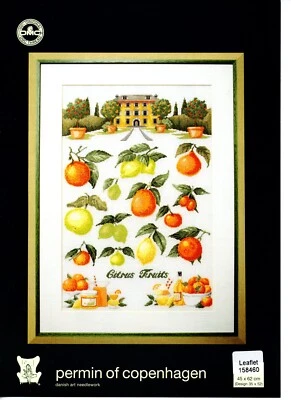 Permin of Copenhagen CITRUS FRUITS Danish art needlework  - Image 1 of 2