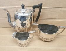 Vintage EPNS Sheffield Art deco Style 3 piece Silverplate tea set, Teapot, Jug 