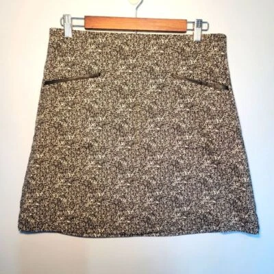 Falda Roz & Ali negra hasta la rodilla con bolsillos delanteros para mujer talla mediana pequeña Foto 1 de 4