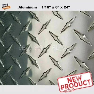 Placa de diamante de aluminio de 1/16" de espesor de aleación pulida de 6" de ancho x 24" de largo tipo 3003 Foto 1 de 4