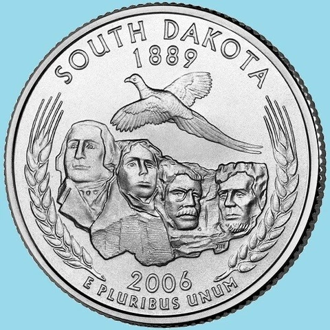 2006 D South Dakota State Quarter Statehood Denver~ Uncirculated 2nd Cover