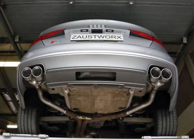 Silenciador trasero para Audi S4 3.0 V6T (B8)" borrar tubos - doble 3.5" punta A Foto 1 de 4