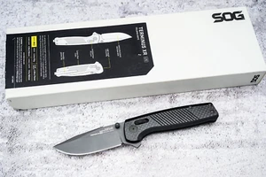 SOG Terminus XR LTE, Carbon Fiber Handles, Graphite Gray CPM-S35VN, TM1032-BX - Picture 1 of 6