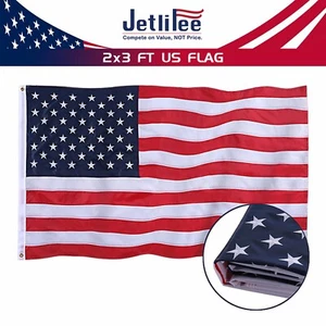 2'x3' ft American Flag US USA | EMBROIDERED Stars| Sewn Stripes| Brass Grommets - Picture 1 of 9