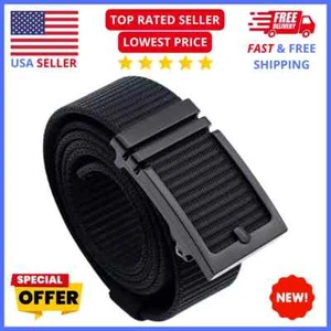 Automatic Buckle Ratchet Belt: Men's Nylon Web Belt for Everyday Wear - Picture 1 of 6