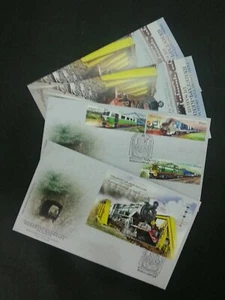 [SJ] Malaysia Public Transport Train In Sabah 2015 Locomotive Railway (FDC pair) - Picture 1 of 5