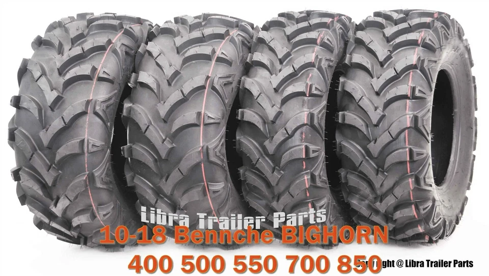 25X8X12 25X10X12 ATV Solid Mud Tires f 10-18 Bennche BIGHORN 400 500 550 700 850 - Image 1 of 1