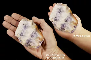 CHEVRON DREAM AMETHYST 3" 8-12 Oz B GRADE Rough Rock Mineral Healing Crystal - Picture 1 of 3
