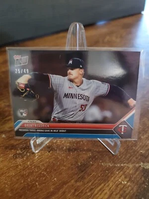 Brent Headrick Rookie Card BLUE Parallel LE 25/49 2023 Topps Now 154 - Image 1 of 2