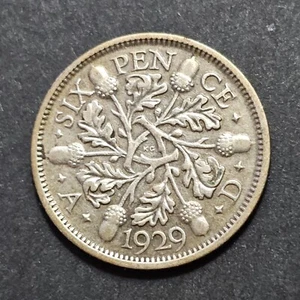 1929 Gran Bretaña Reino Unido seis peniques - Jorge V - KM# 832 - COMBINAR para ahorrar - Reino Unido-044 - Imagen 1 de 5