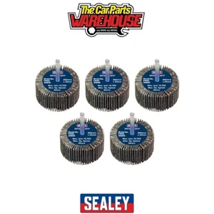 Sealey FW6030805 60 x 30mm Abrasive Flap Wheel on 6mm Shaft 80Grit - Pack of - Picture 1 of 5