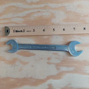 Vintage BRITOOL 2J6071 7/16BS x 8/8W & 3/8BS 5/16W British Made Old Open Spanner - Picture 1 of 6