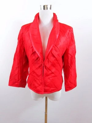 Chaqueta Blazer Mujer ESCADA Roja Seda Formal Boda Talla DE 38 UK 12 IT 44 BD7 Foto 1 de 4