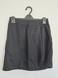 Maje Wool Black Rouched Short Black Skirt Size 8 - Picture 1 of 5