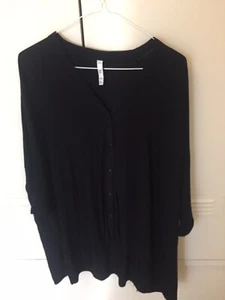 Ladies Black Zara Loose Blouse Size S - Picture 1 of 7