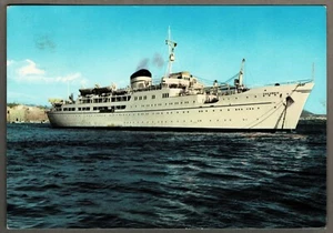 Farb-AK Cagliari: MOTORSCHIFF „CALABRIA“, gelaufen 1960 - Picture 1 of 2