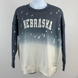 Sudadera Maurices Talla 1X Plus Nebraska Dip Dye Azul Blanco Nueva Con Etiquetas - Imagen 1 de 6