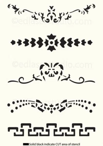 Scroll Stencil Vintage French Shabby Chic Wedding Furniture Fabric Wall Art SC5 - Picture 1 of 12