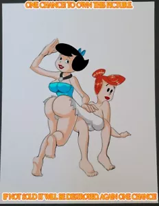 Wilma & Betty PinUp Farbillustration Kunstdruck 8,5x11 von Keyeske TAS-S2-21-2-4 - Bild 1 von 8
